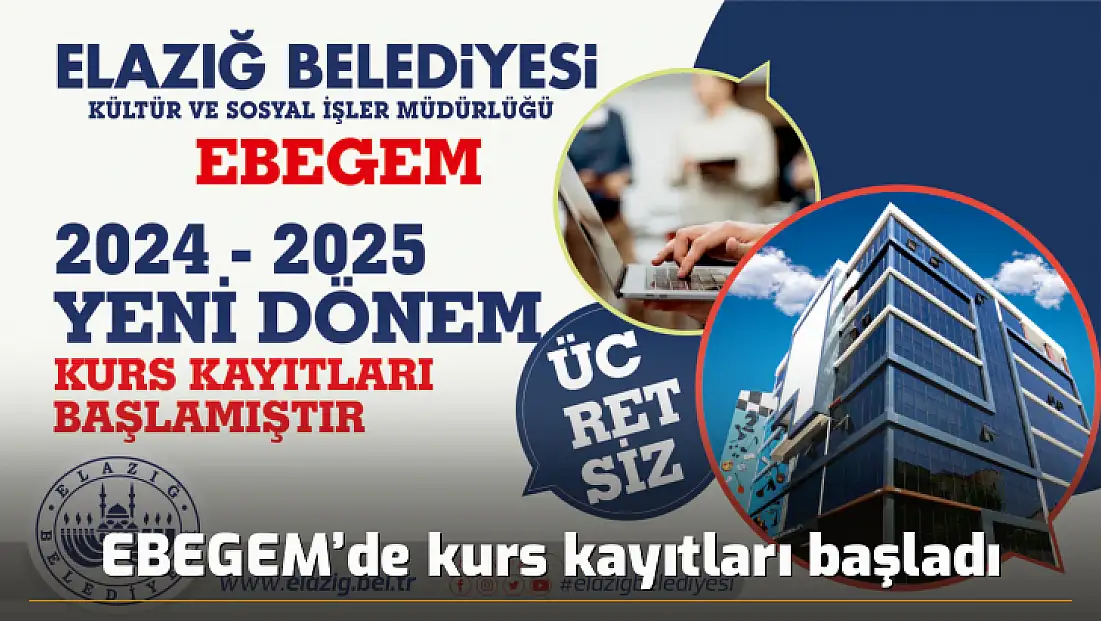 EBEGEM’de kurs kayıtları başladı