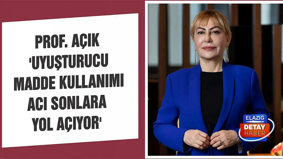 Prof. Açık 'Uyuşturucu Madde Kullanimi Acı Sonlara Yol Açıyor'