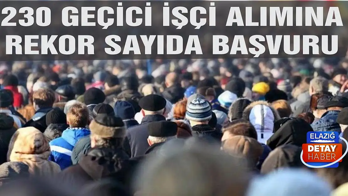 230 Geçici İşçi Alımına Rekor Sayıda Başvuru