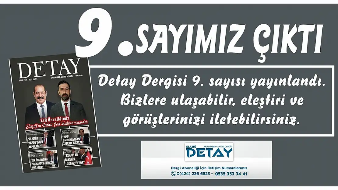 Detay 9. Sayısı Çıktı