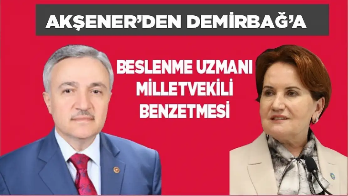 Akşener'den Demirbağ'a 'Beslenme Uzmanı Milletvekili 'benzetmesi