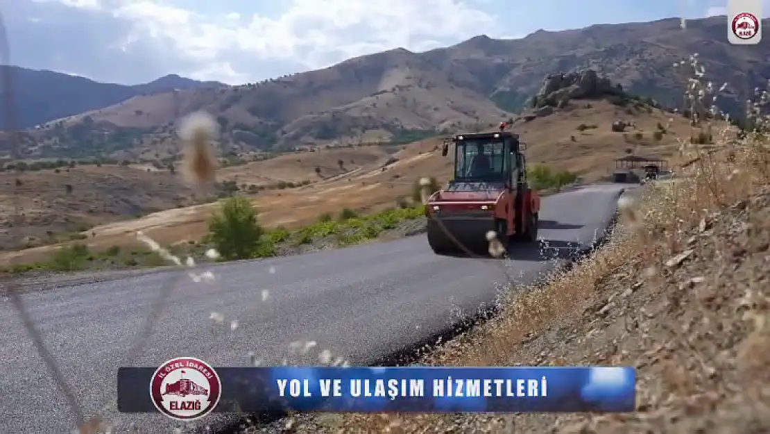 Alacakaya'da köy yolları asfaltlanıyor 