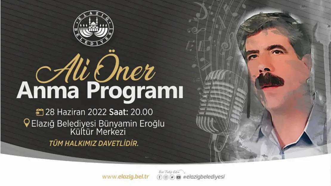 Ali Öner'e anma programı düzenlenecek