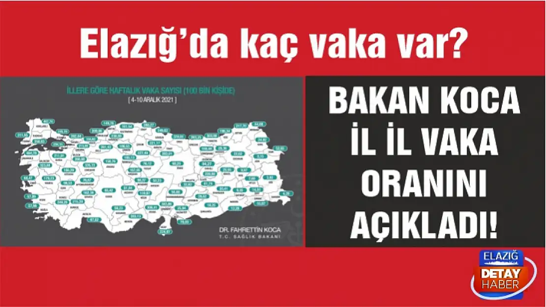 Bakan Koca il il vaka oranını açıkladı! 