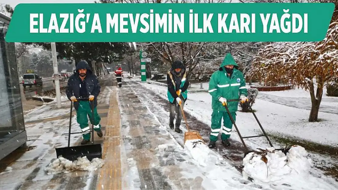 Elazığ'a Mevsimin İlk Karı Yağdı