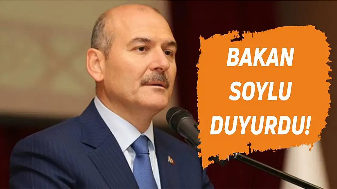 Bakan Soylu güzel haberi duyurdu!