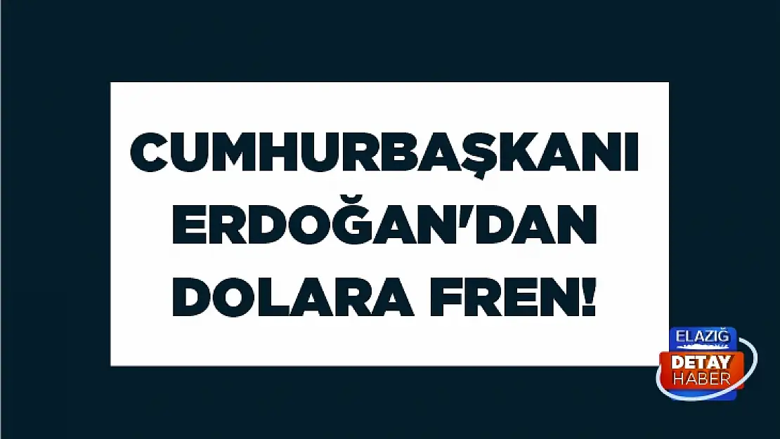 Cumhurbaşkanı Erdoğan'dan dolara fren! 