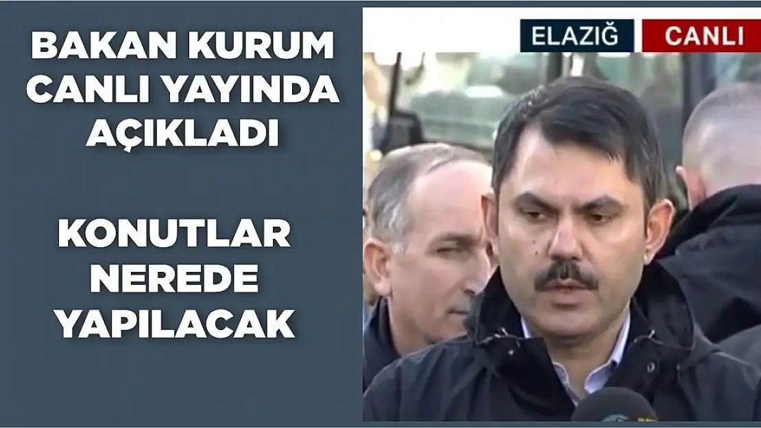 Bakan Kurum Açıkladı