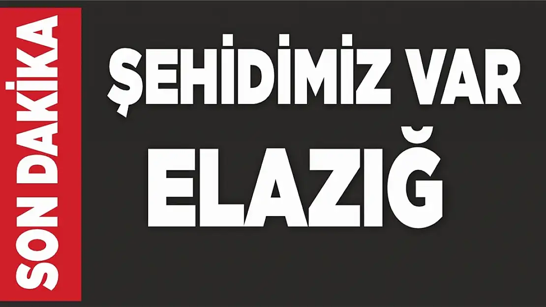 Elazığlı Askerimiz Şehit Oldu