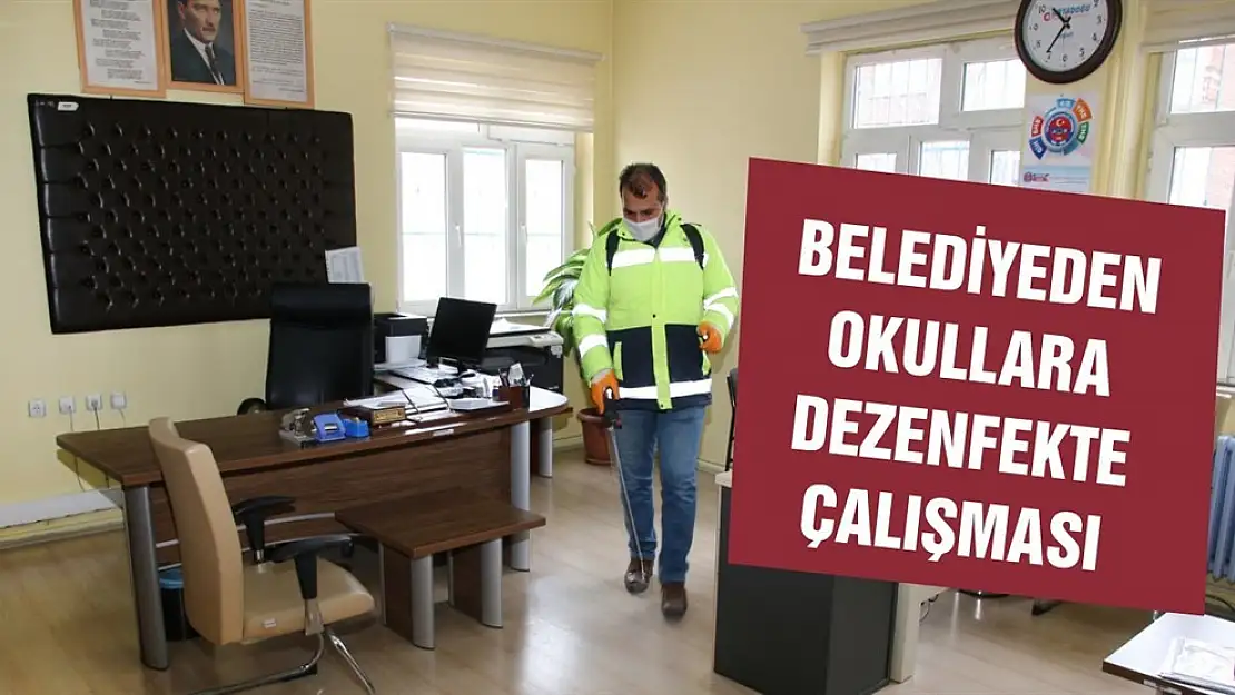 Elazığ Belediyesi'nden Okullarda Dezenfekte Çalışması