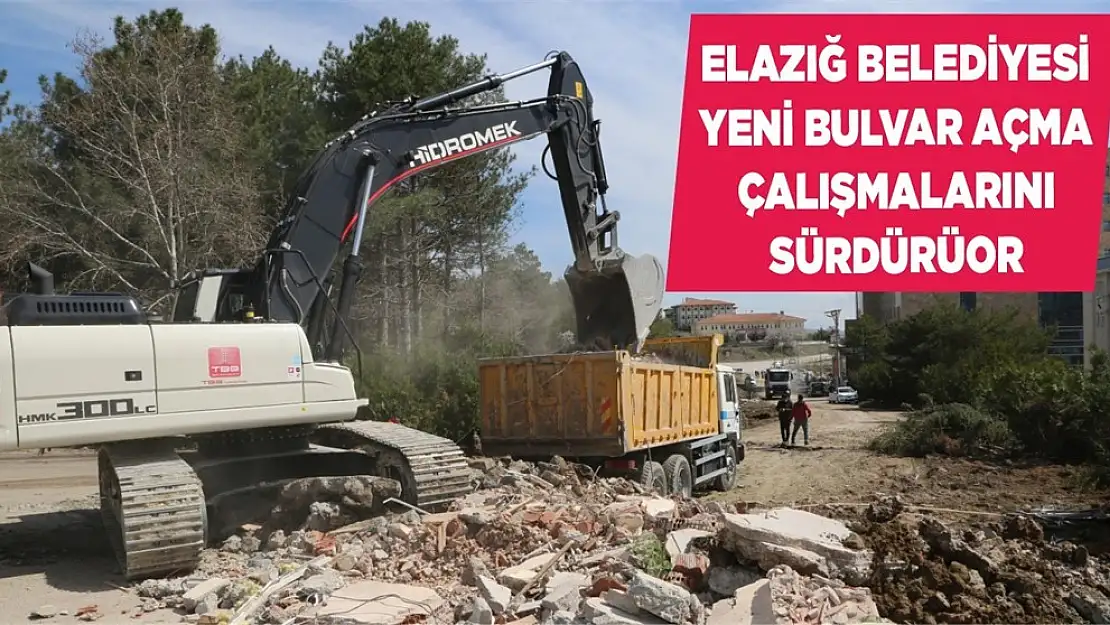 Elazığ Belediyesi Yeni Bulvar Ve İmar Yolları Çalışmalarını Sürdürüyor