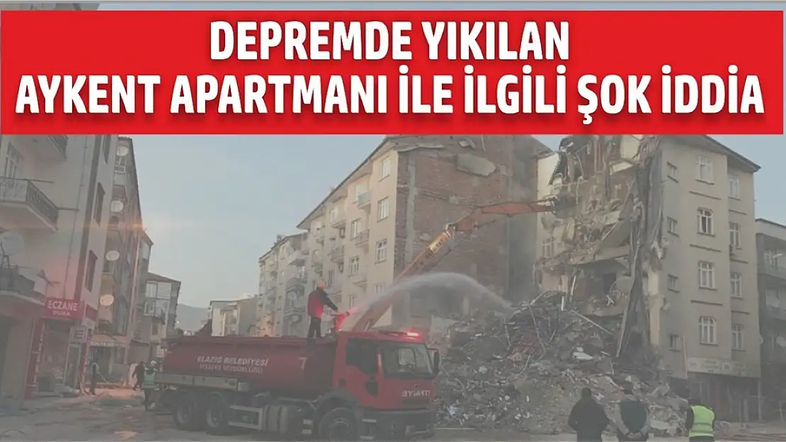 Depremde yıkılan Aykent apartmanı ile ilgili şok iddia