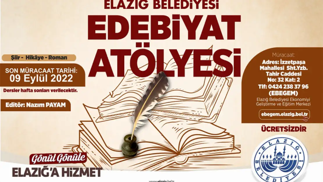 Edebiyat Atölyesi başvuruları 9 Eylül'e kadar uzatıldı