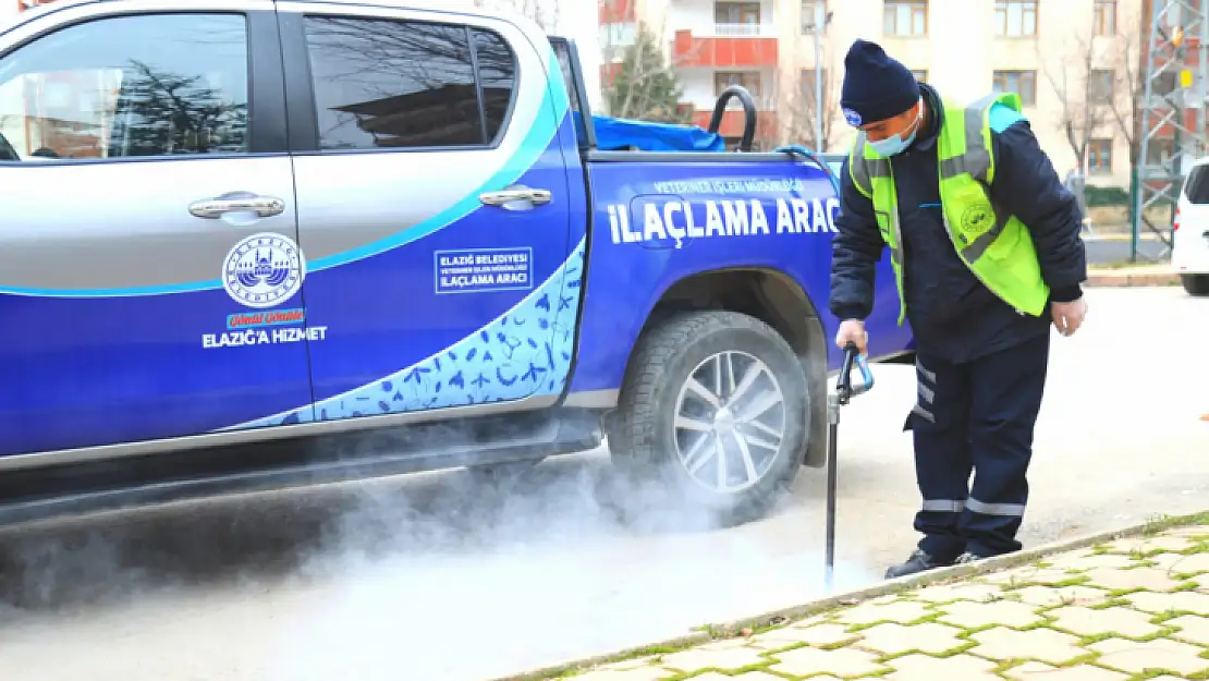 Elazığ Belediyesi, ilaçlama çalışmalarını sürdürüyor