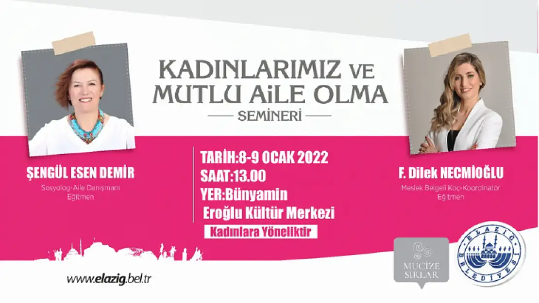 Elazığ Belediyesi'nden kadınlara yönelik seminer