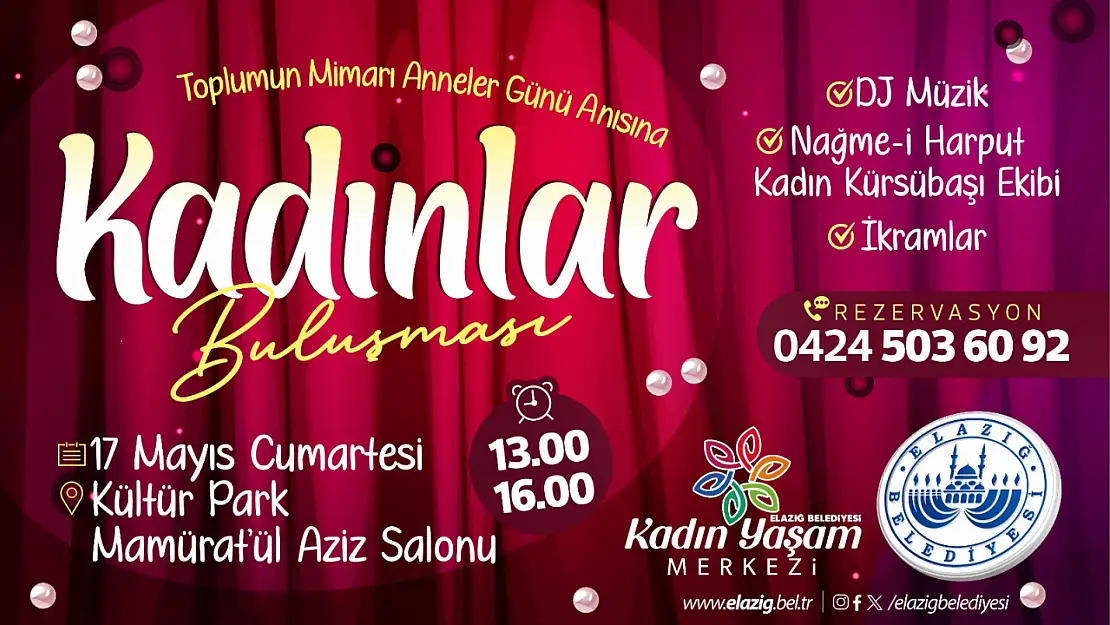 Elazığ Belediyesi'nden 'Kadınlar Buluşması Etkinliği'