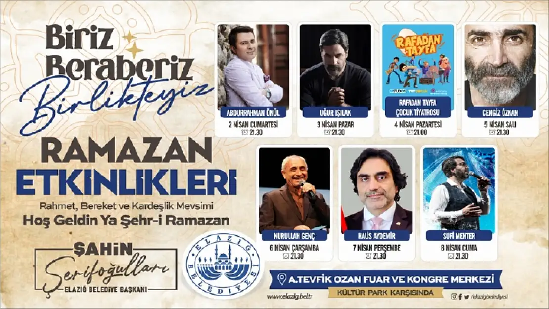 Elazığ Belediyesi'nden muhteşem ramazan programı