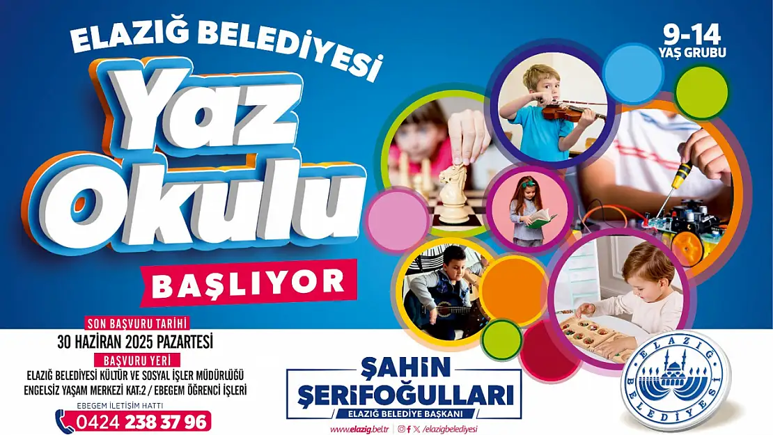 Elazığ Belediyesi yaz okulu başlıyor
