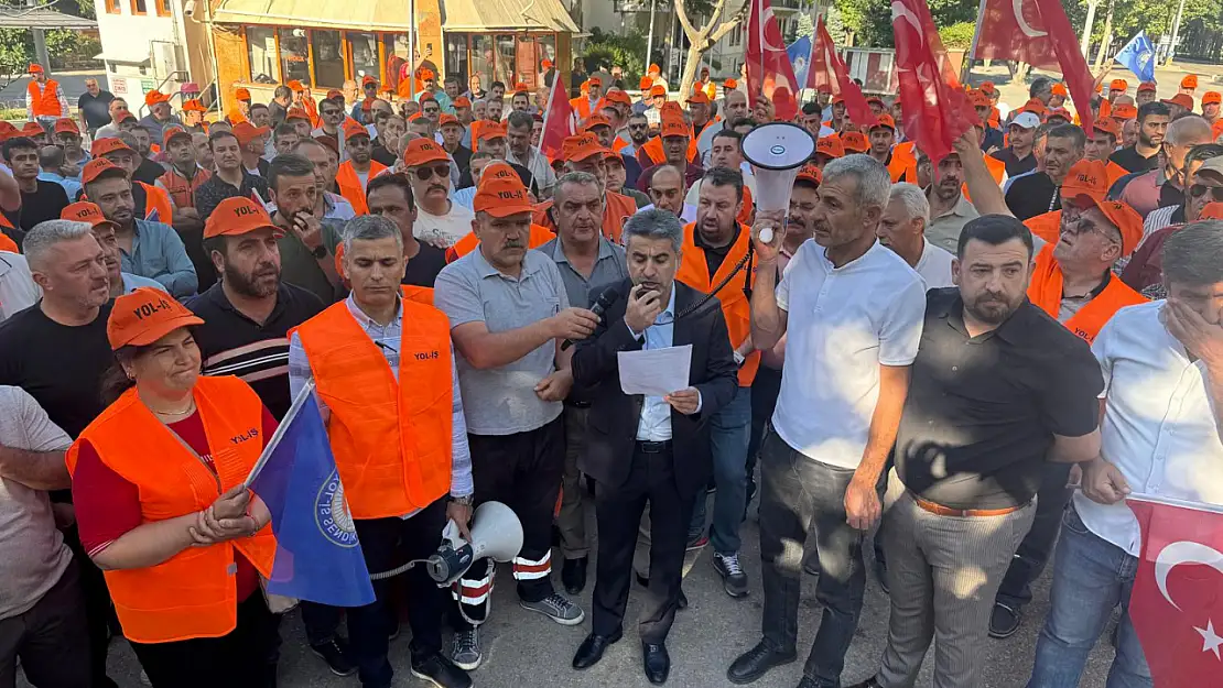 Elazığ'da işçiler eylem sürecini başlattı