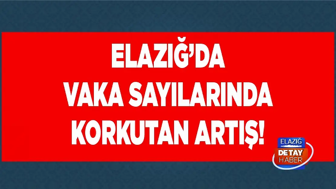 Elazığ'da vaka sayılarında korkutan artış! 