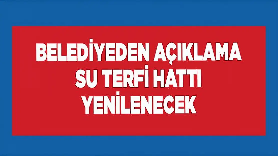 Belediyeden Açıklama