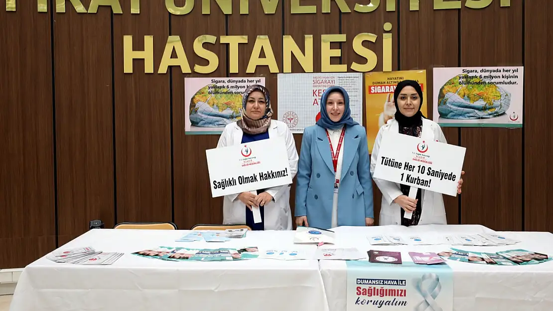 Fırat Üniversitesi Hastanesi'nde sigara bırakma standı kuruldu