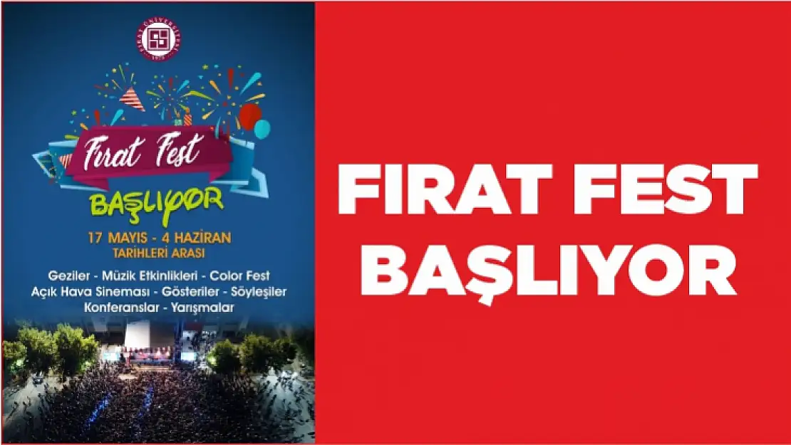 Fırat Üniversitesi'nde Fırat Fest başlıyor 