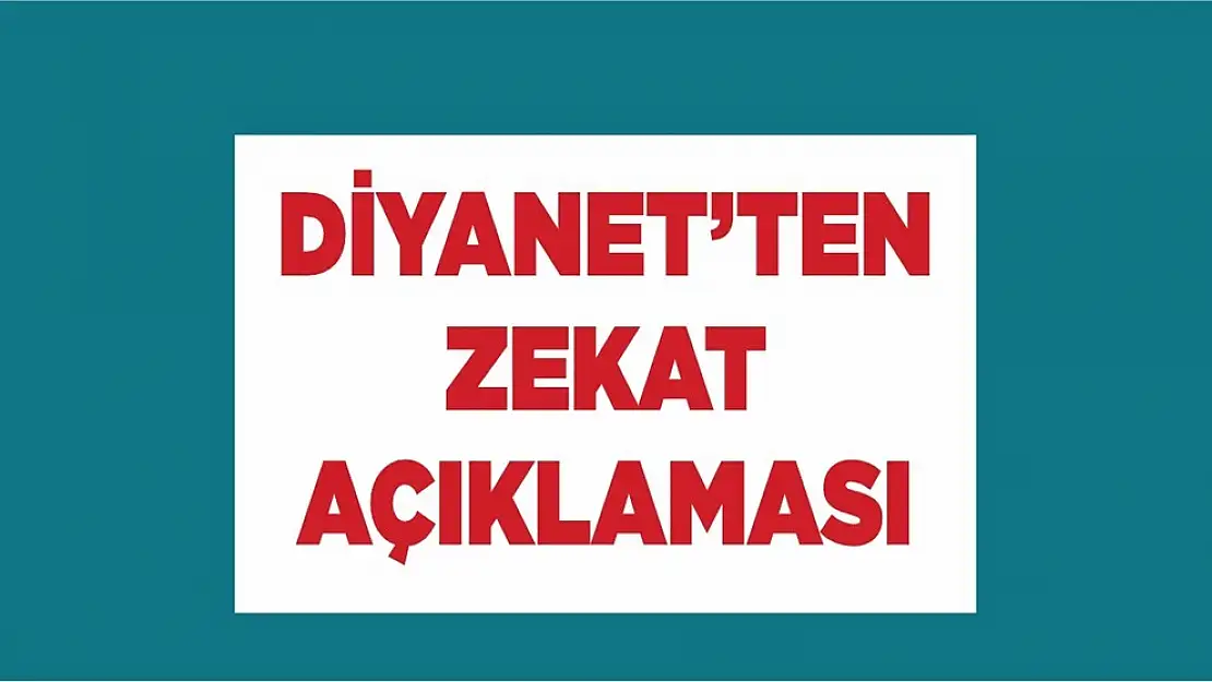 Diyanet'ten zekat açıklaması!