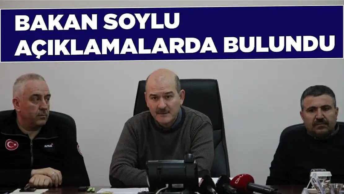 Bakan Soylu Açıklamalarda Bulundu