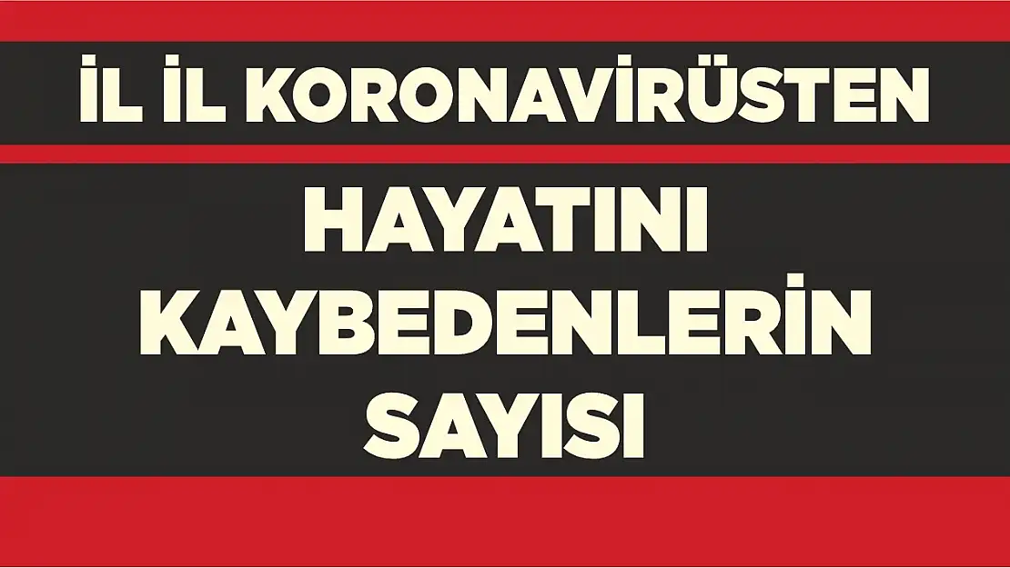 Elazığ'da koronavirüsten kaç kişi hayatını kaybetti?