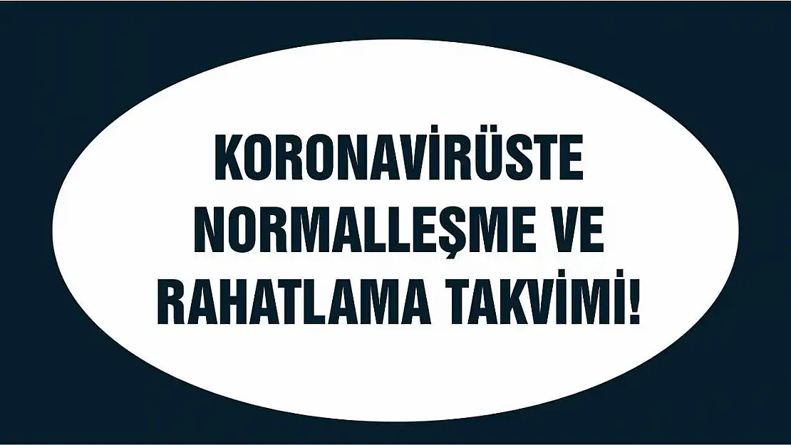 Koronavirüste Normalleşme ve Rahatlama Takvimi!