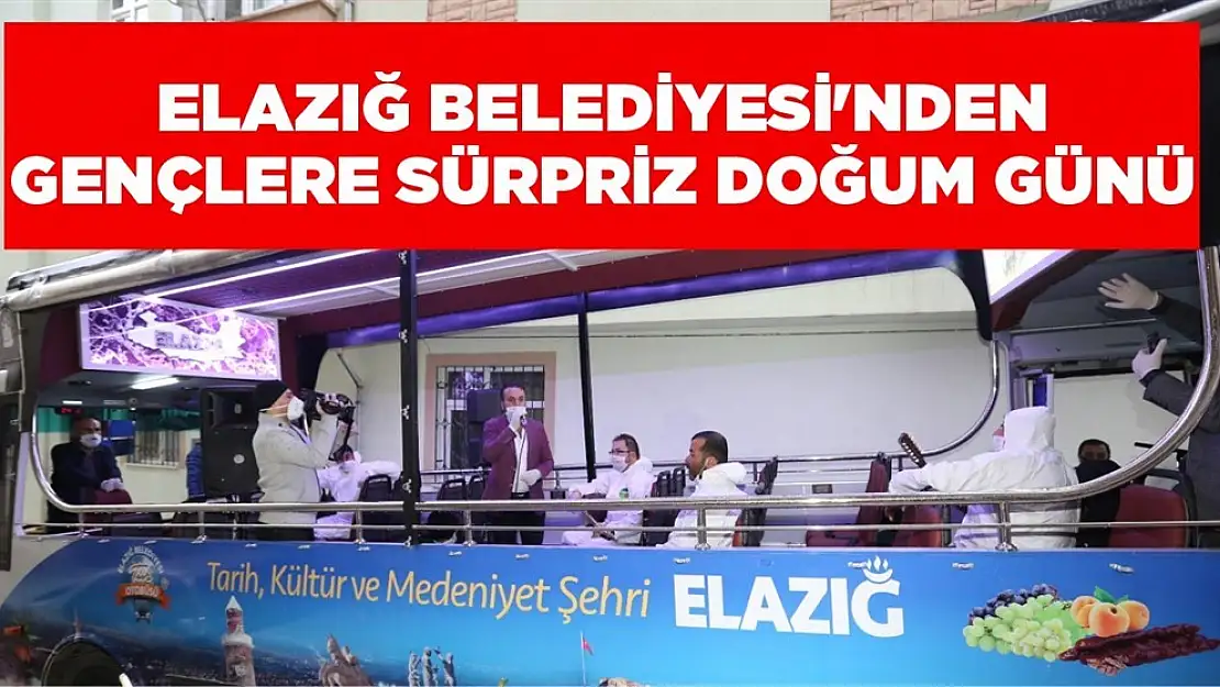 Elazığ Belediyesi'nden Gençlere Sürpriz Doğum Günü