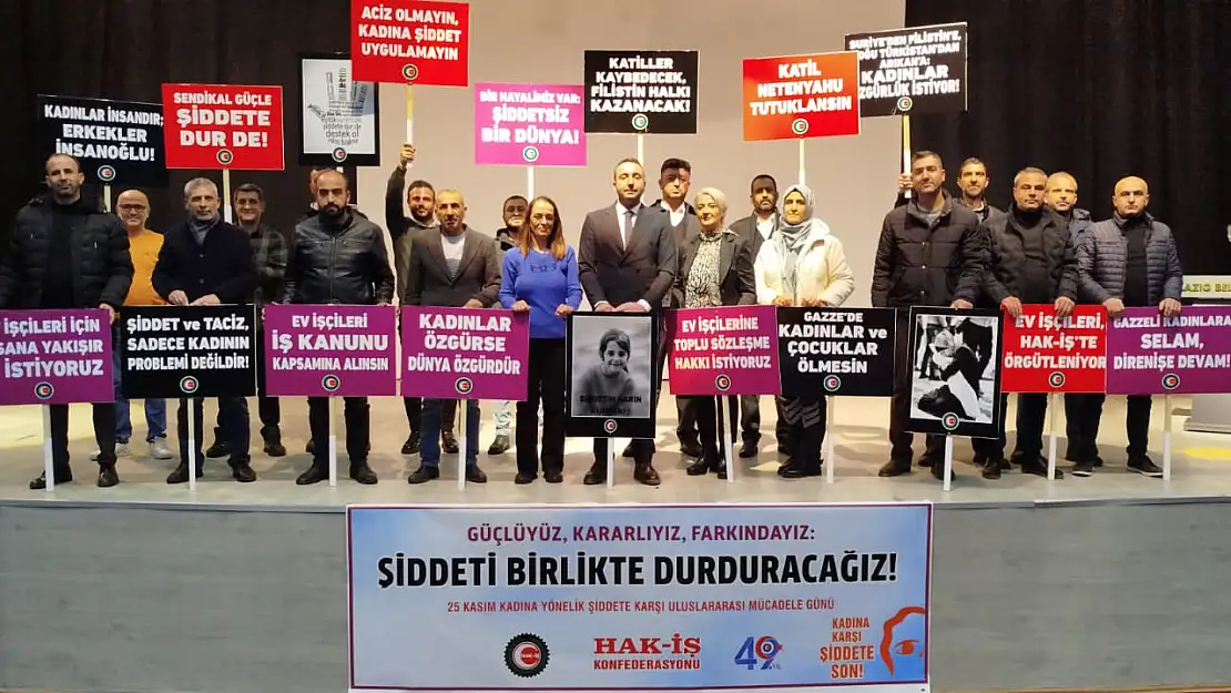 Hak-İş Konfederasyonu kadına yönelik şiddete dikkat çekti