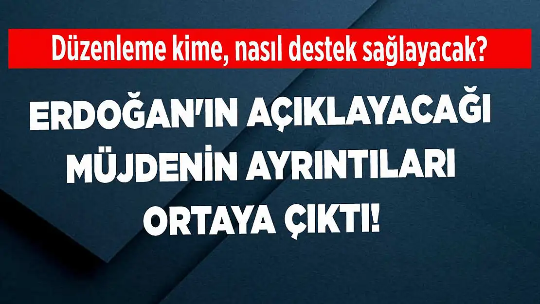 Erdoğan'ın açıklayacağı müjdenin ayrıntıları ortaya çıktı!