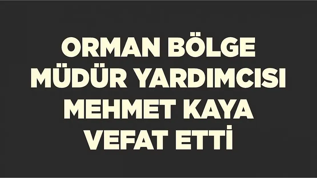 Bölge Müdür Yardımcısı Kaya Vefat Etti