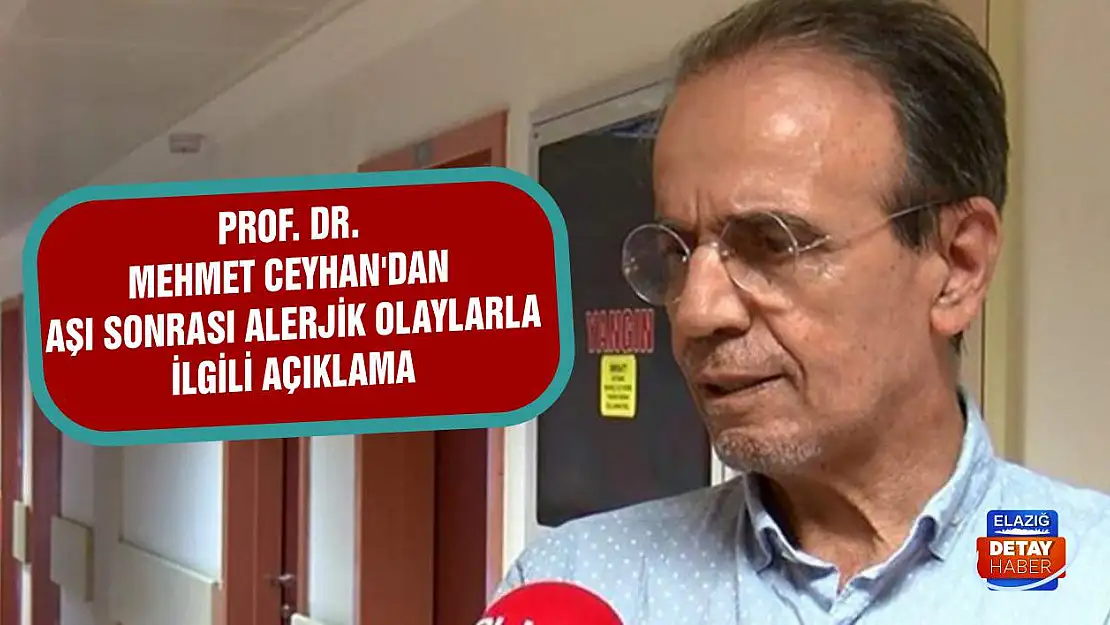 Prof. Dr. Mehmet Ceyhan'dan aşı sonrası alerjik olaylarla ilgili açıklama