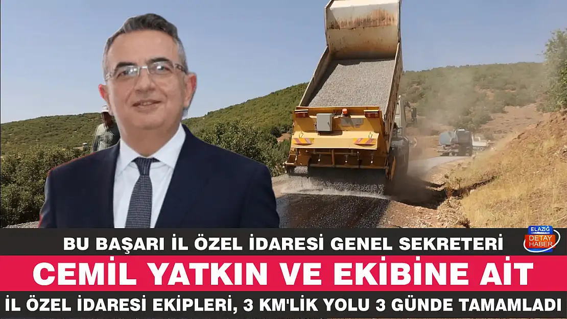 İl Özel İdaresi ekipleri, 3 km'lik yolu 3 günde tamamladı