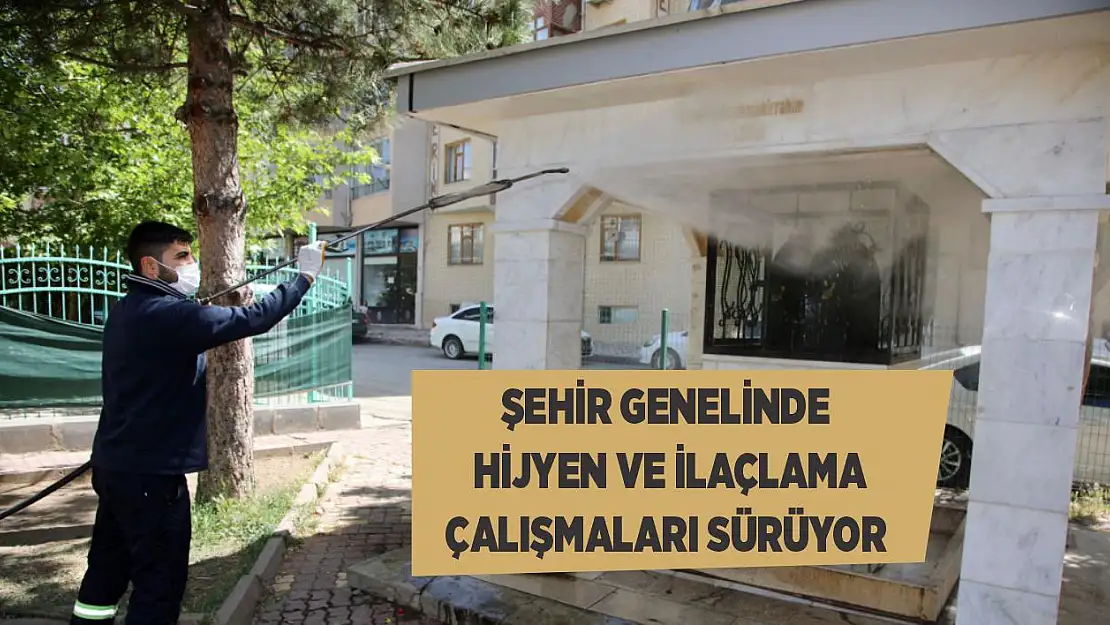 Elazığ Belediyesi, Şehir Genelinde Hijyen ve İlaçlama Çalışmalarını Sürdürüyor