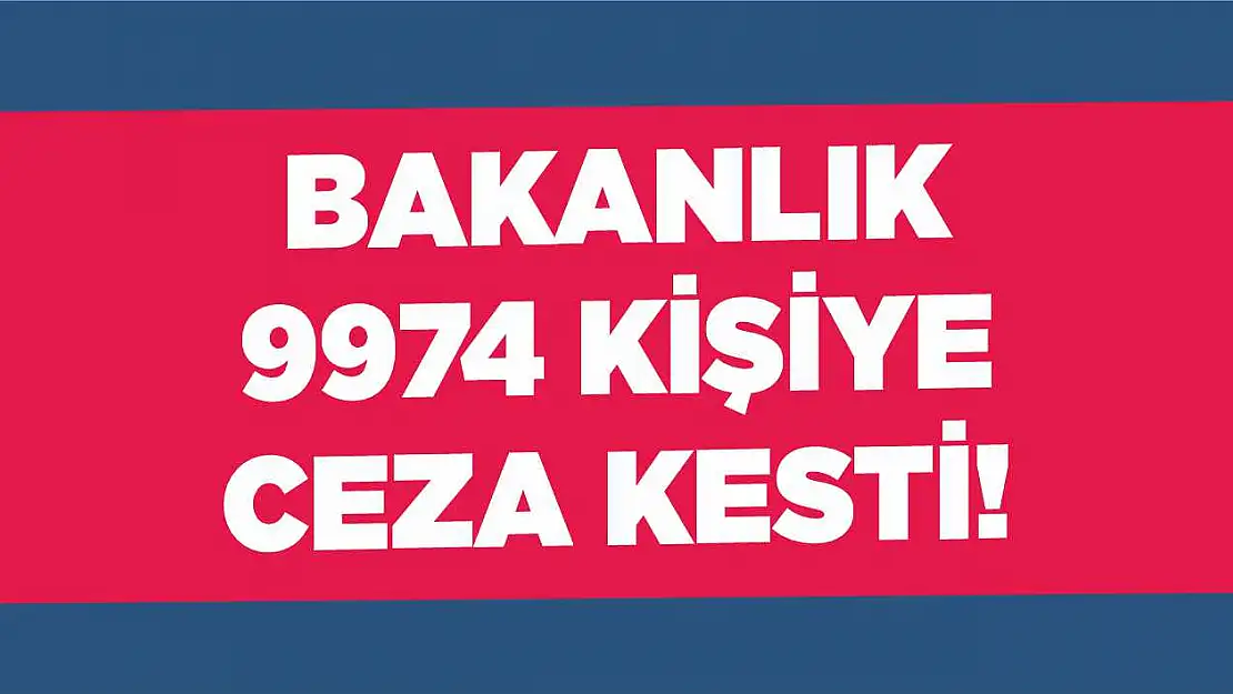 İçişleri Bakanlığı 9 bin 974 kişiye ceza kesti