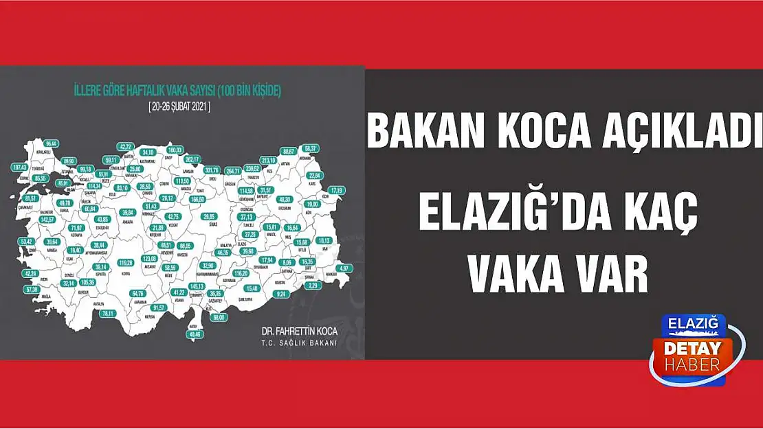 Sağlık Bakanı Fahrettin Koca İl İl Vaka Durumunu Açıkladı