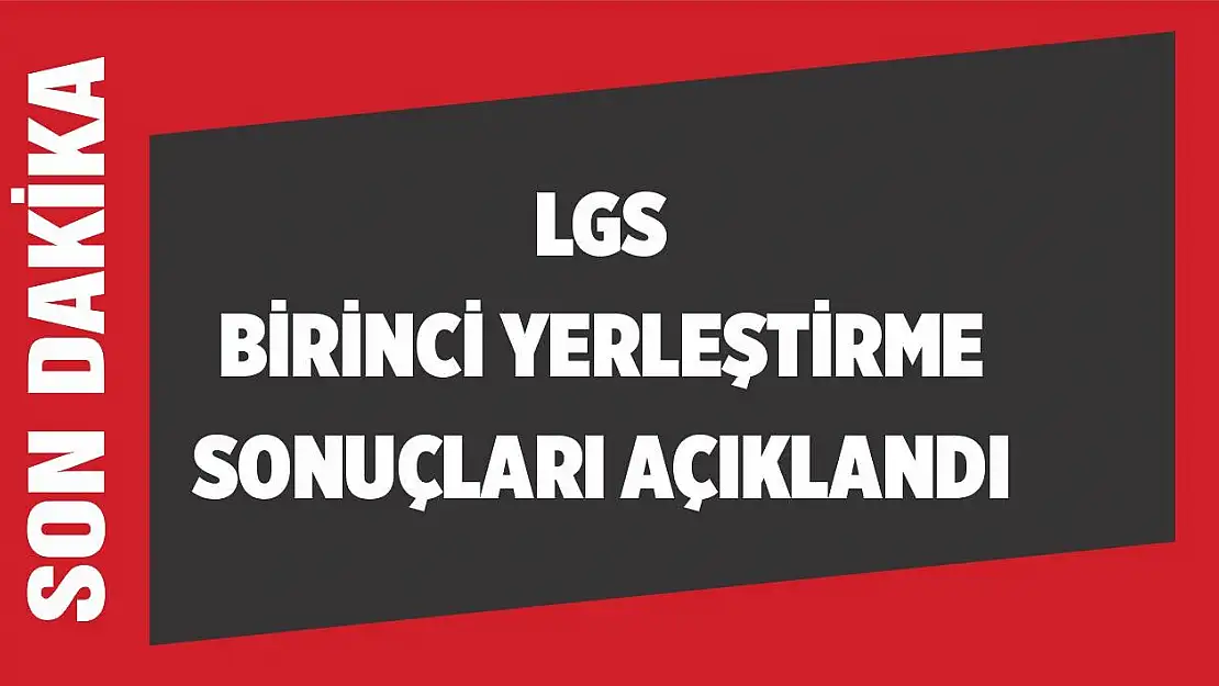 LGS birinci yerleştirme sonuçları açıklandı