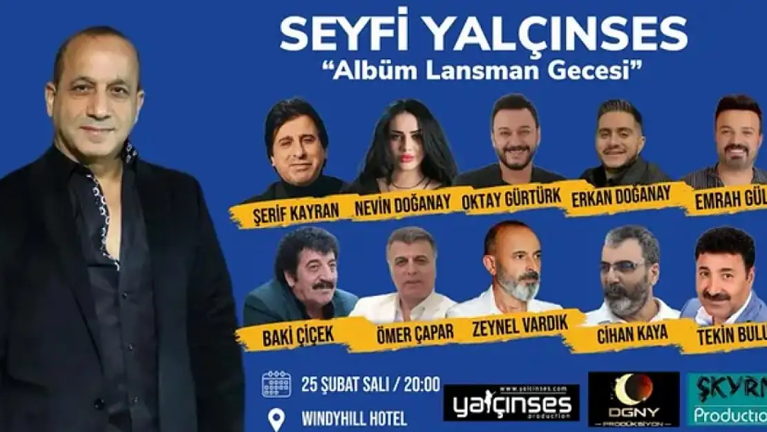 Sanatçı Seyfi Yalçınses, albüm lansman gecesi düzenleyecek