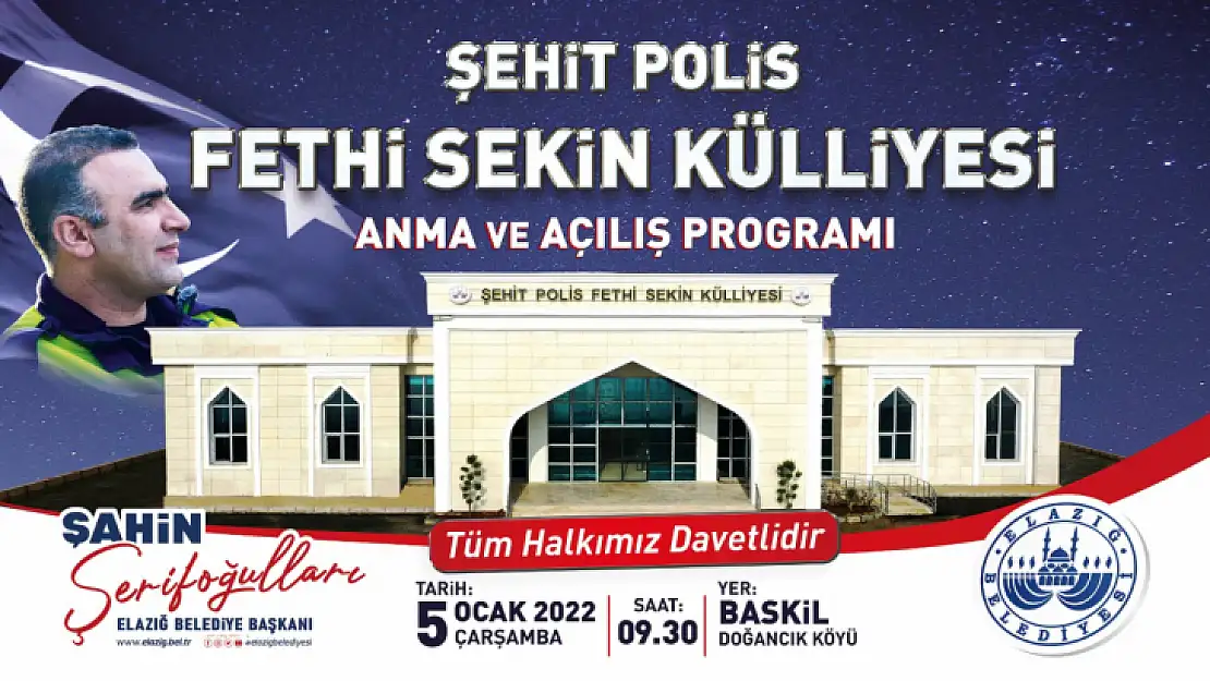 Şehit Fethi Sekin Külliyesi açılıyor 