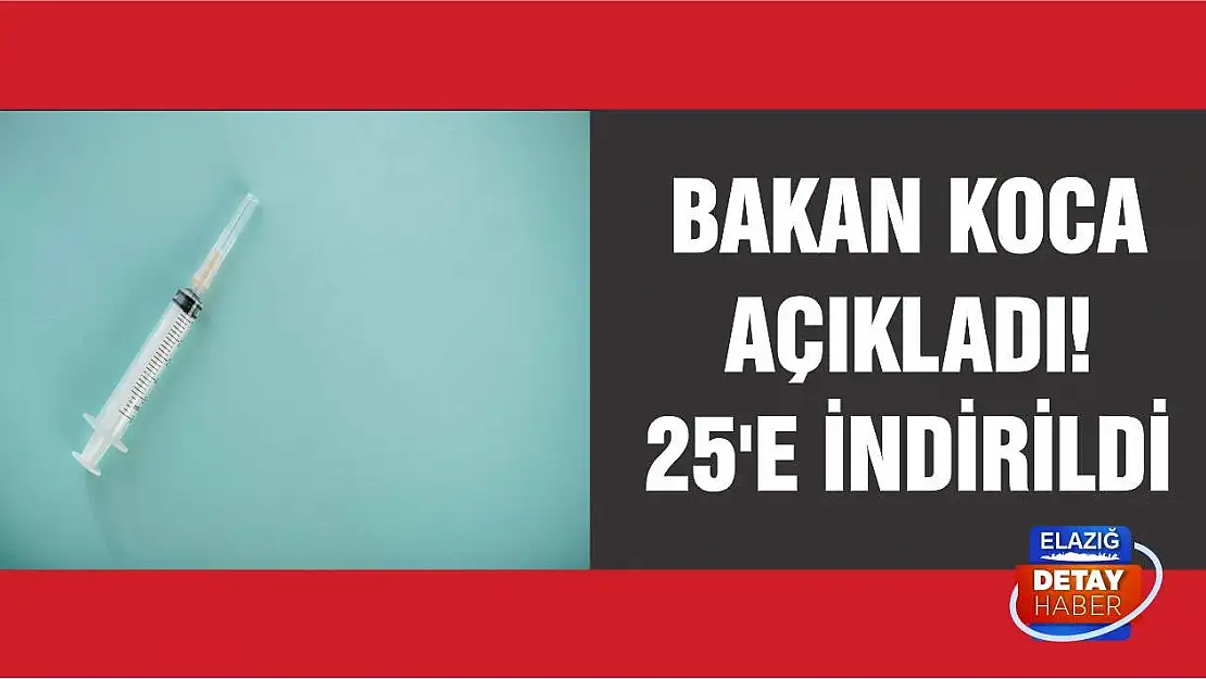 Covid 19 aşısında yaş sınırı 25'e indi!