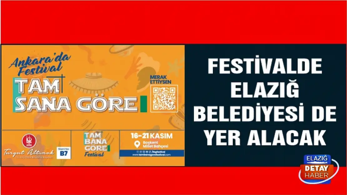 Tam Bana Göre Festival'inde Elazığ Belediyesi de yer alacak 