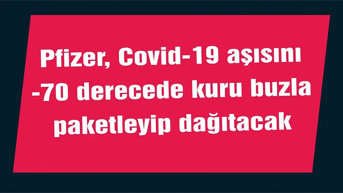 Pfizer, Covid-19 aşısını -70 derecede kuru buzla paketleyip dağıtacak