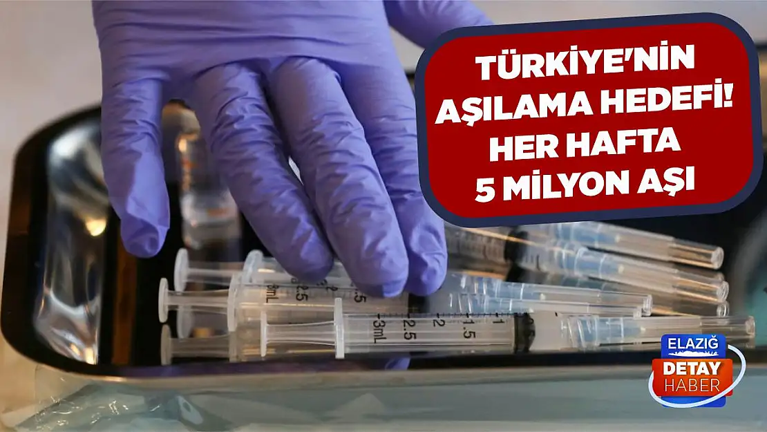 Türkiye'nin aşılama hedefi! Her hafta 5 milyon aşı