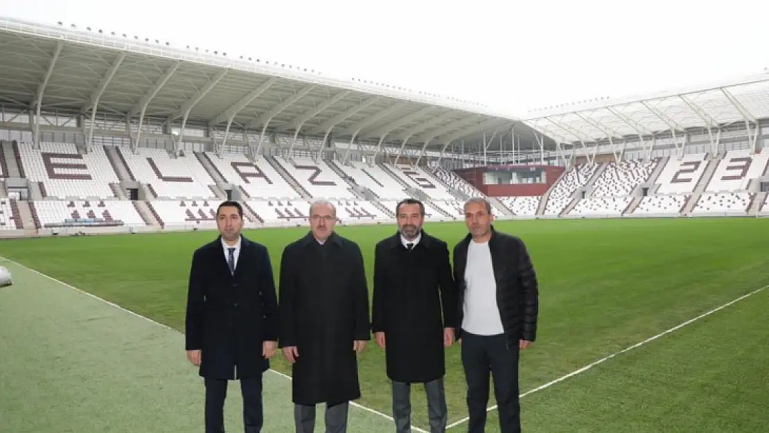 Vali Toraman ve Başkan Şerifoğulları, Elazığ Stadyumu'nu inceledi 