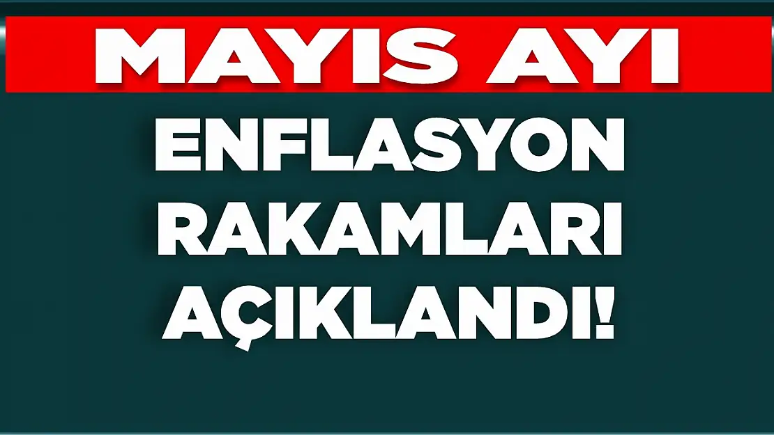 Mayıs ayı enflasyon rakamları açıklandı