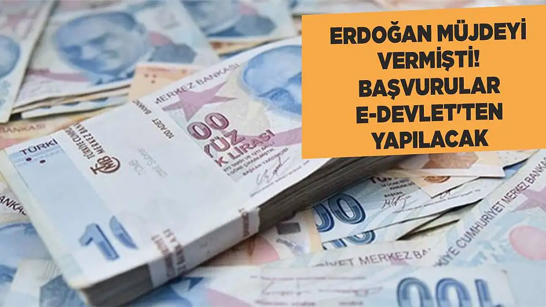 Erdoğan müjdeyi vermişti! Başvurular e-devlet'ten yapılacak